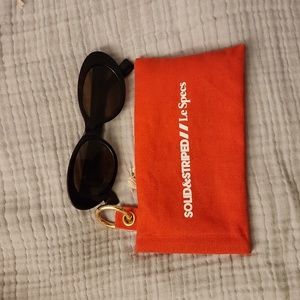 Le Specs x Solid & Striped Tortoise Oval Sunglasses